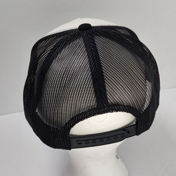 "bucket" novelty Baseball Trucker Cap Hat Black & White Mesh Back Adjustable - Picture 4 of 5